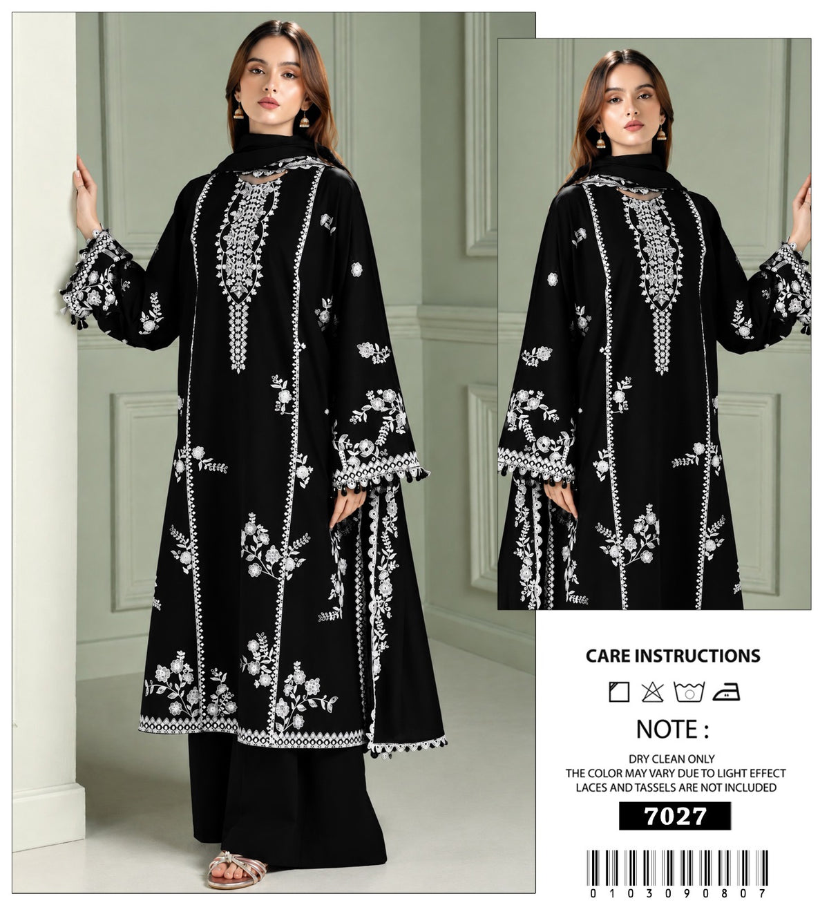 Cross stitch Dhanak 3pc ( 7027 )