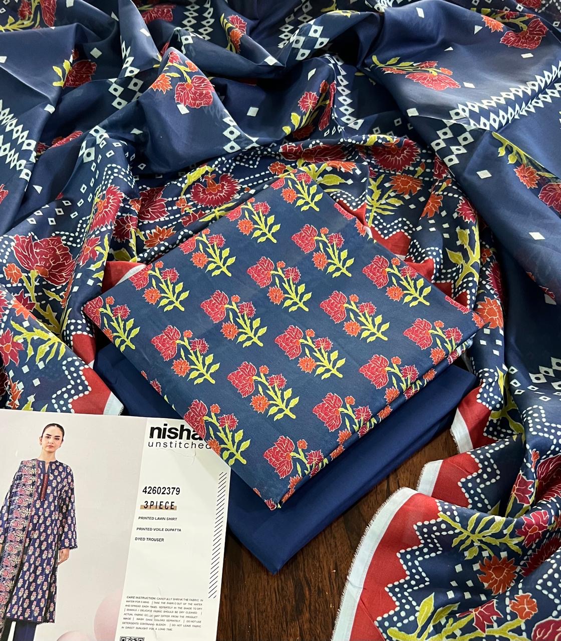 Nishat lawn 3pc