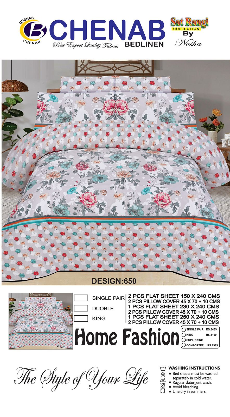 Chenab Cotton Bedsheet