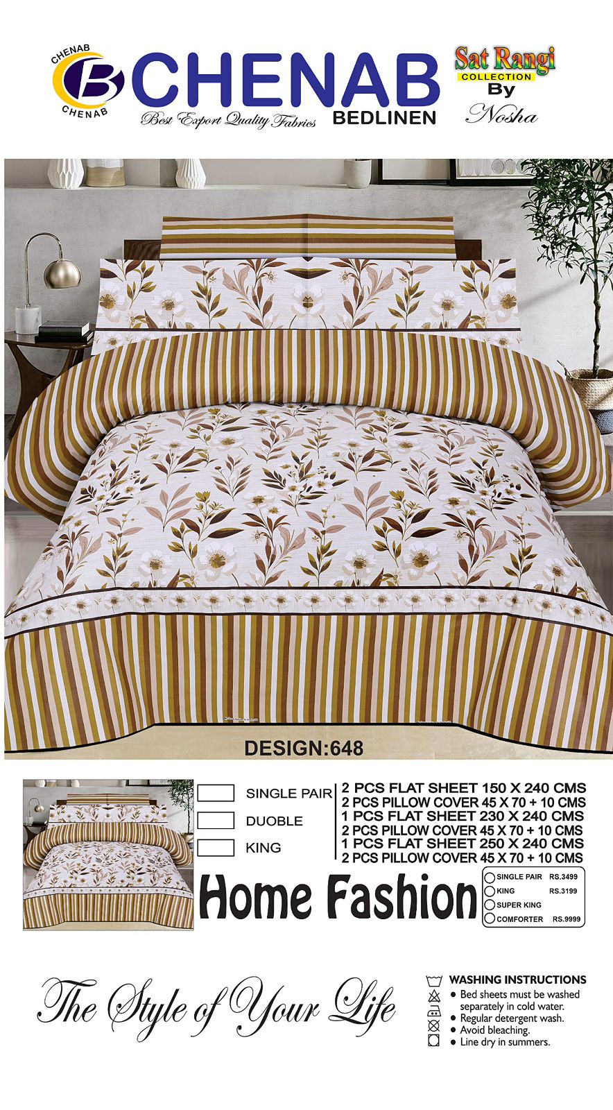 Chenab Cotton Bedsheet