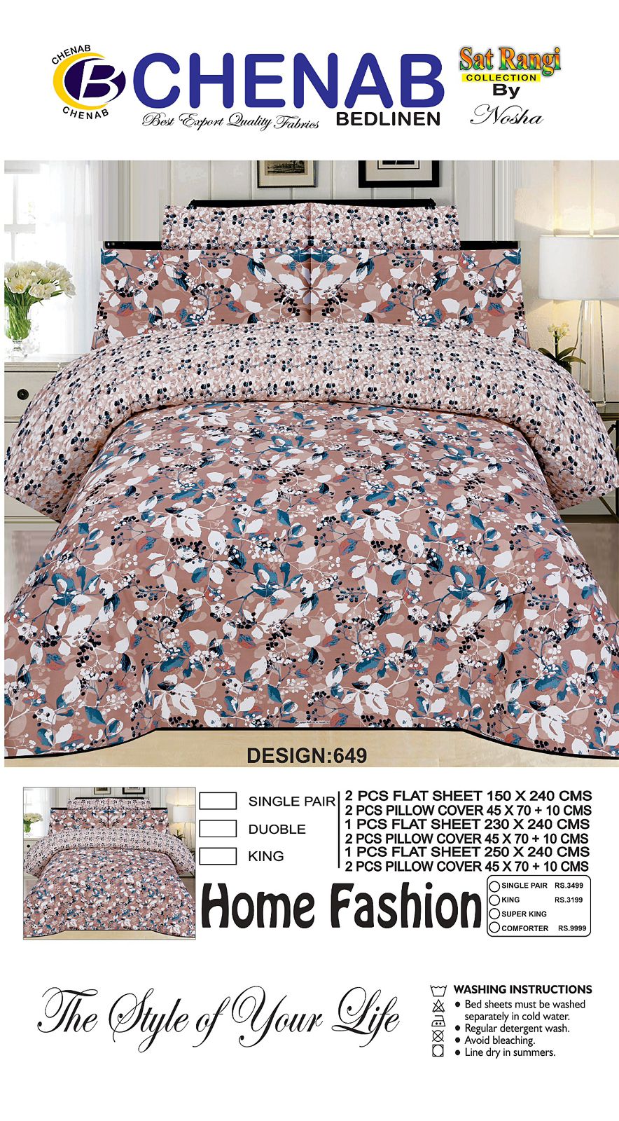 Chenab Cotton Bedsheet