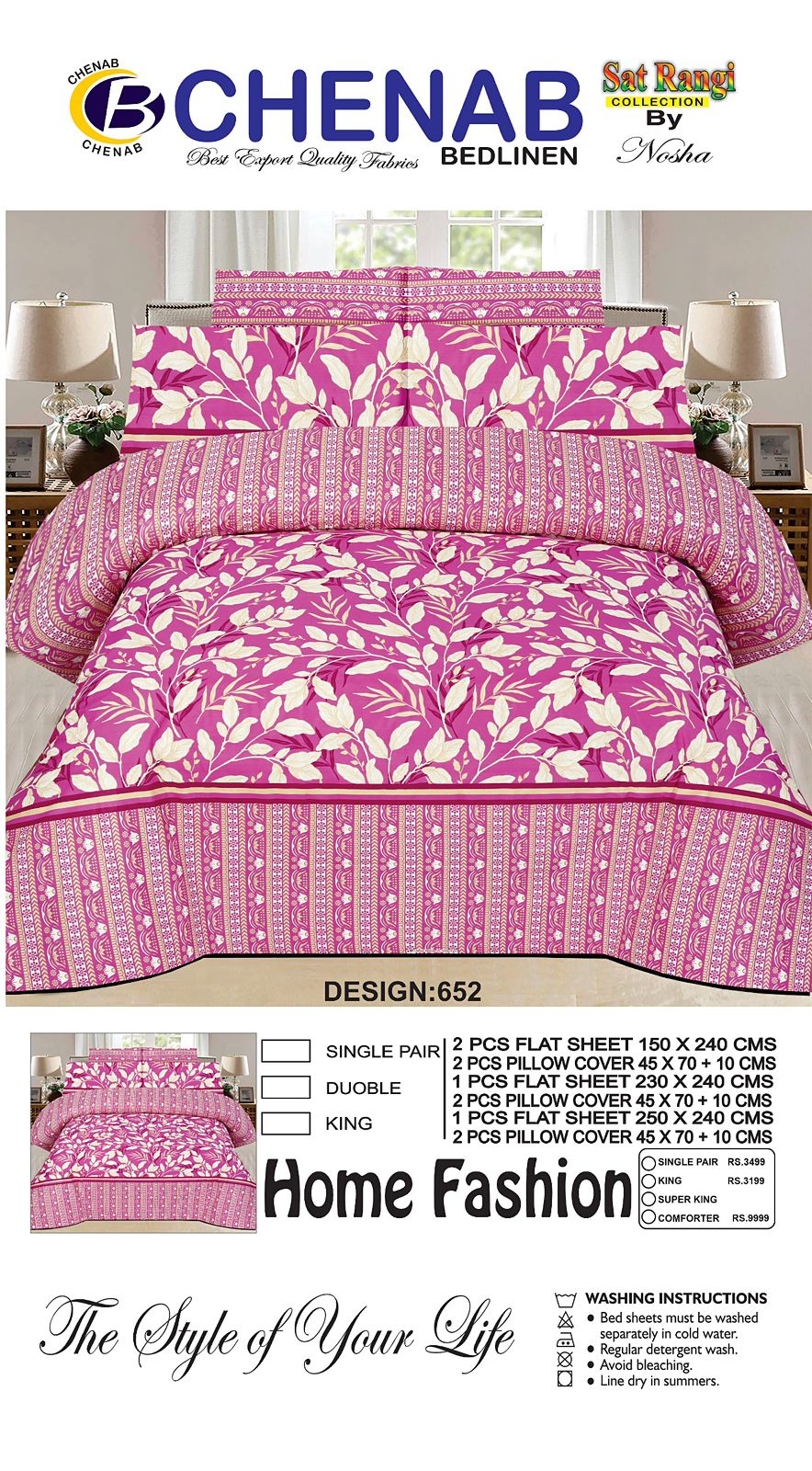 Chenab Cotton Bedsheet