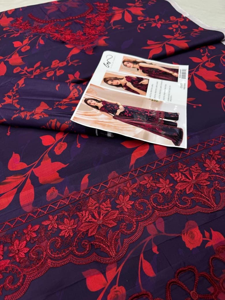 Asifa nabeel Lawn 3pc