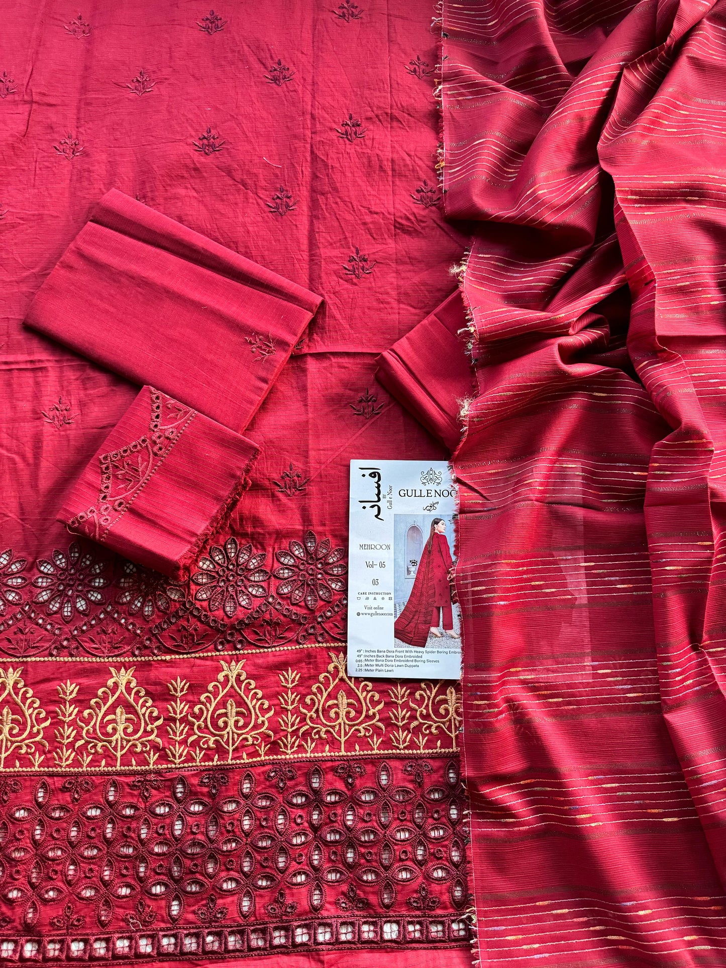 AFSANA BY GULLENOOR Lawn 3pc