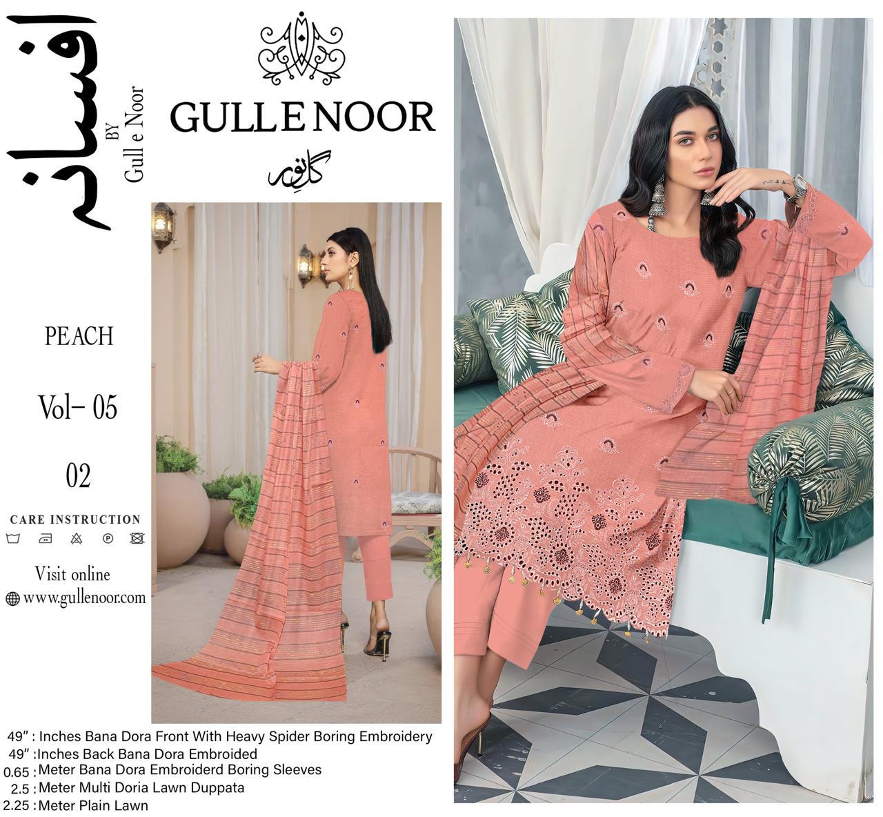 AFSANA BY GULLENOOR Lawn 3pc