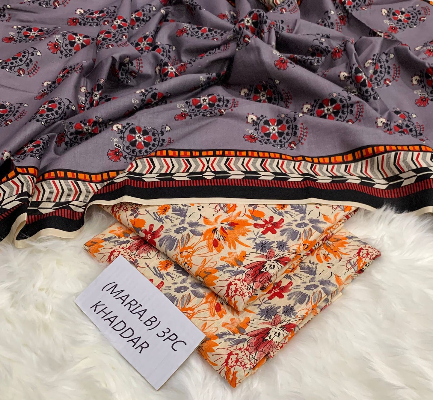 Maria B khaddar 3pc