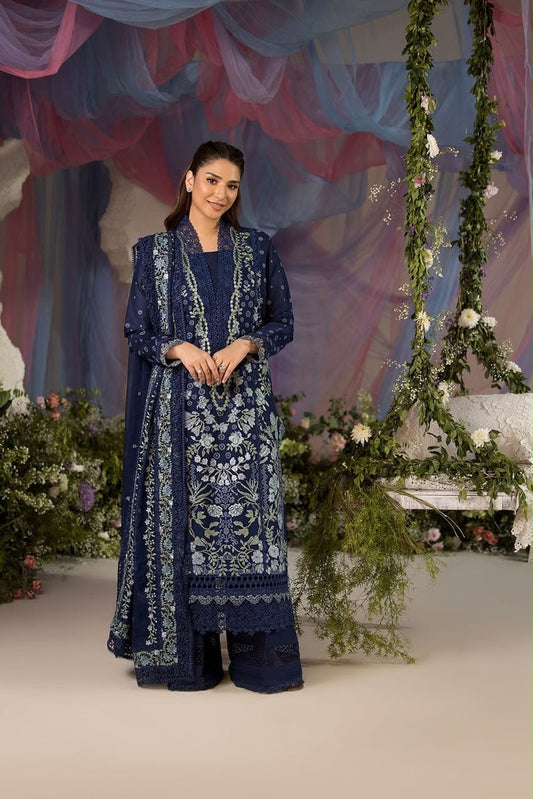 Sobia Nazir Dhanak 3pc ( Navy blue )