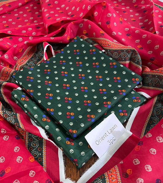 Orient Lawn 3pc ( Green )