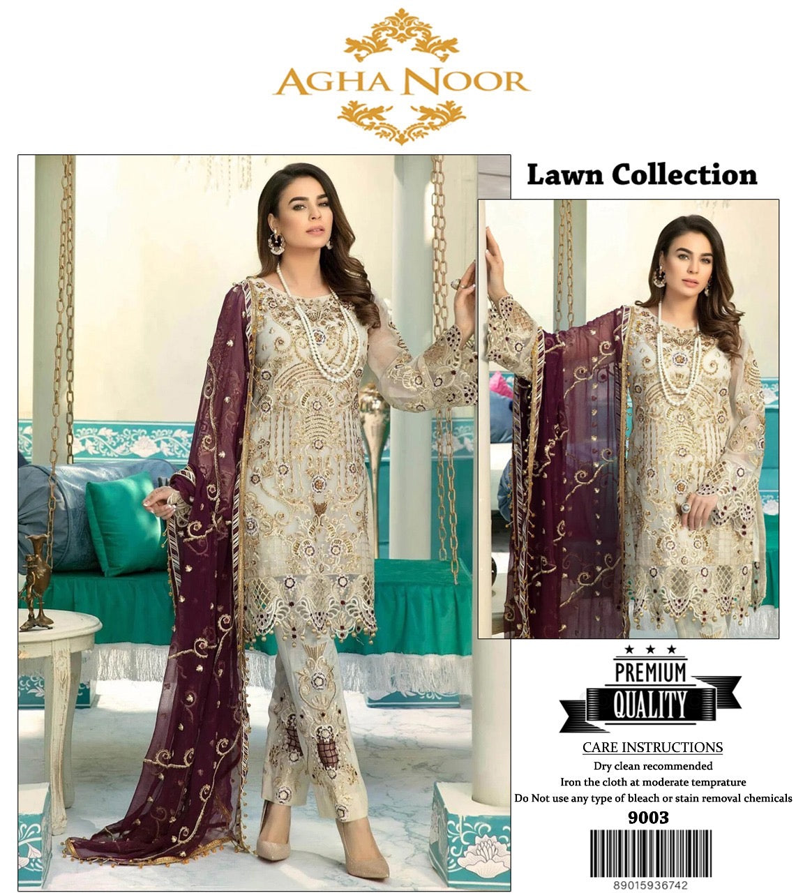 Agha noor Lawn 3pc