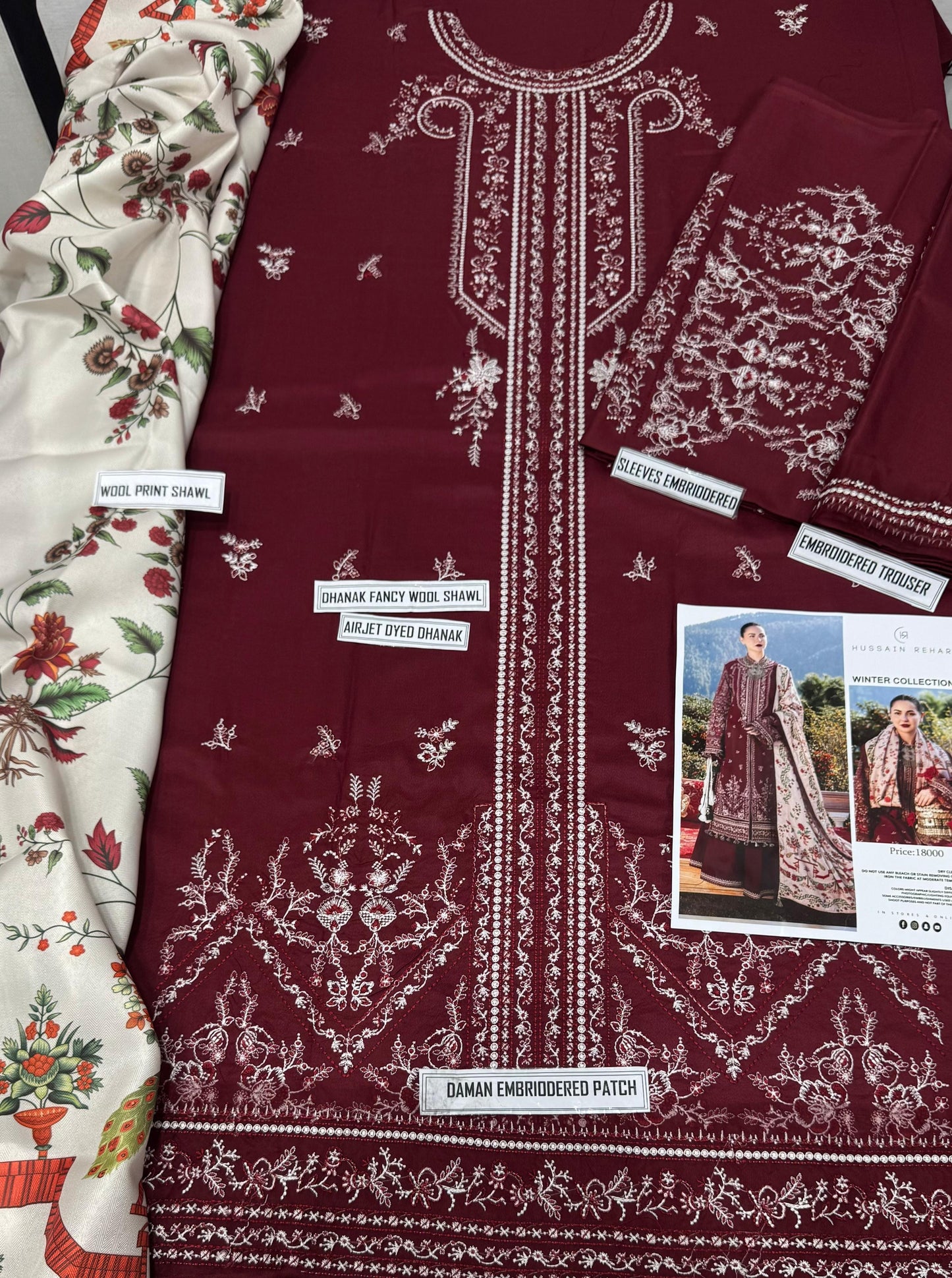 Hussain Rehar Dhanak 3pc