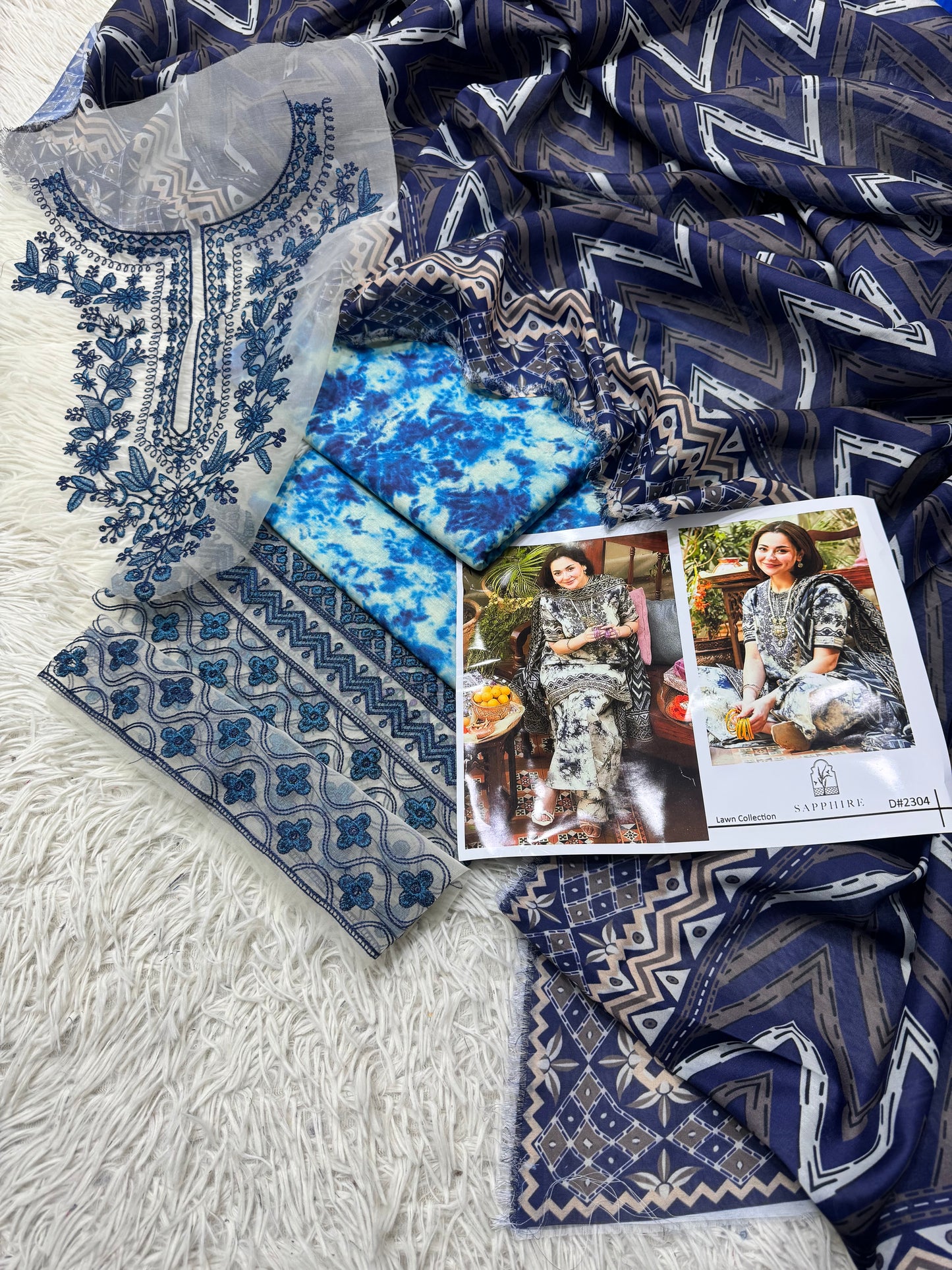 Sapphire Lawn 3pc