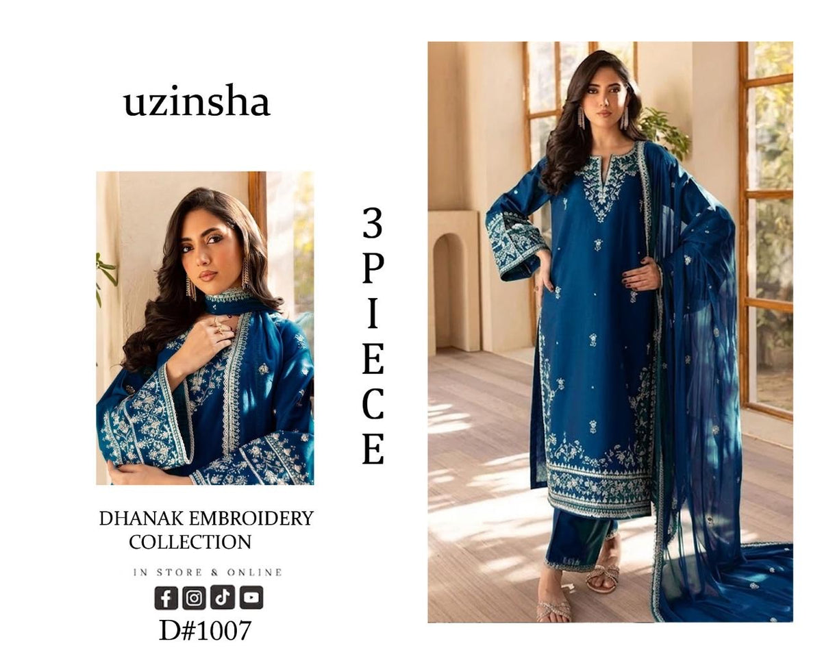 Uzinsha Dhanak 3pc ( 1007 )