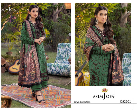 Asim Jofa Lawn 3pc (Light Green)