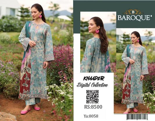 Baroque Khaddar 3pc