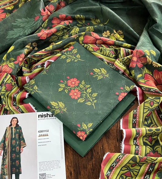 Nishat lawn 3pc