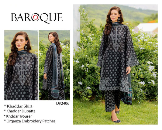 Baroque Khaddar 3pc