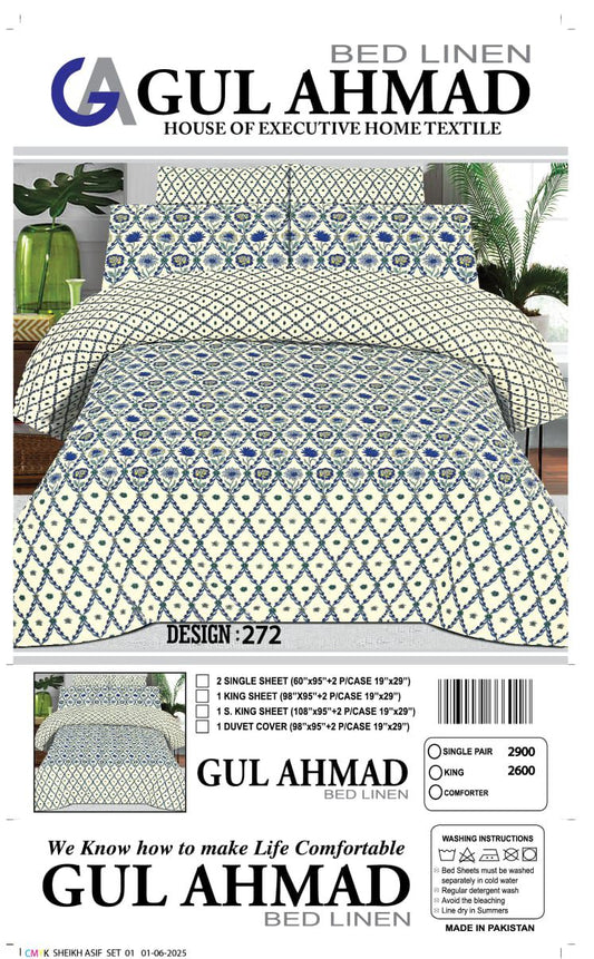 Gul Ahmed Cotton Bed Sheet