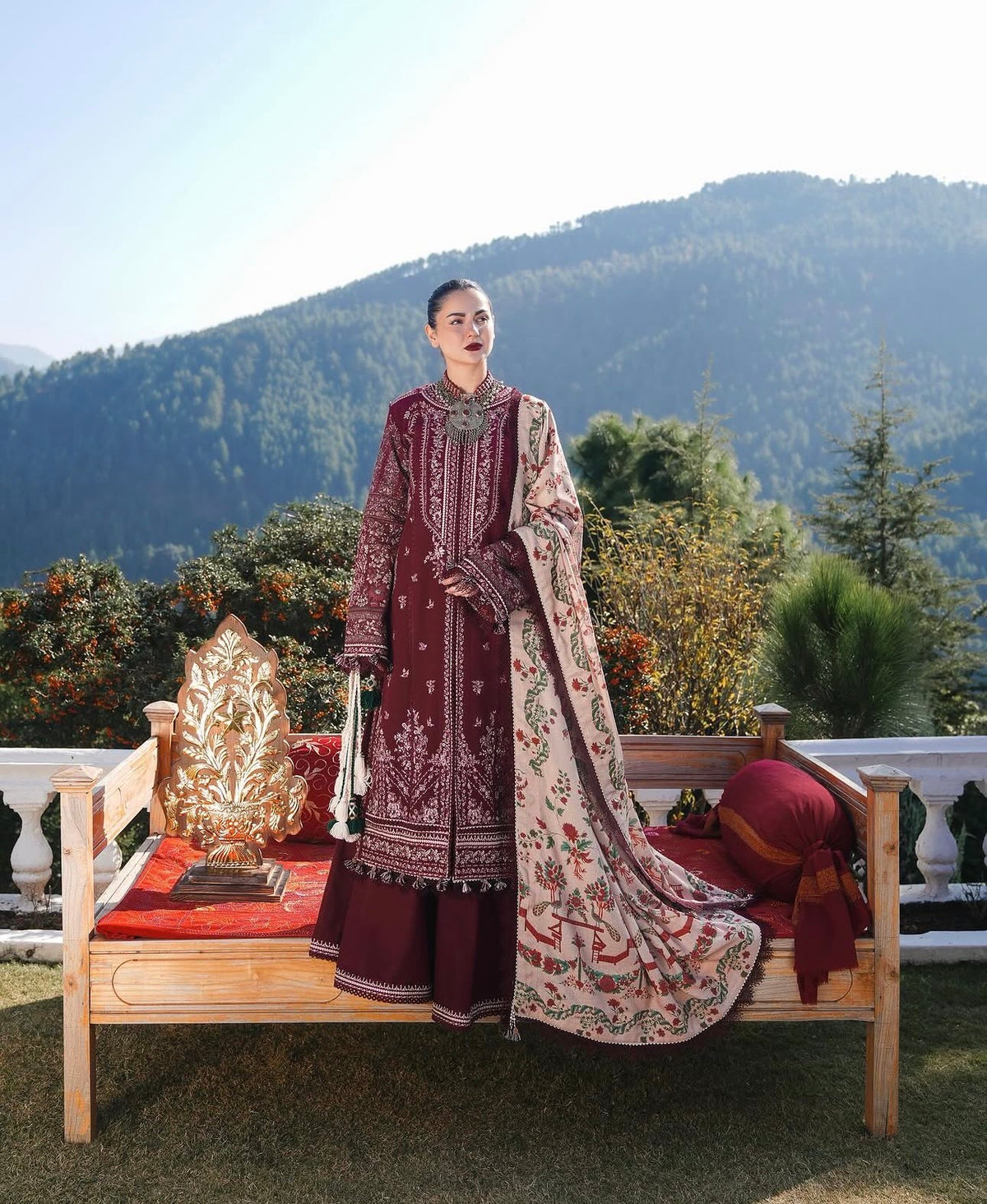 Hussain Rehar  Dhanak 3pc ( 7018 )