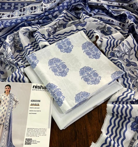 Nishat lawn 3pc