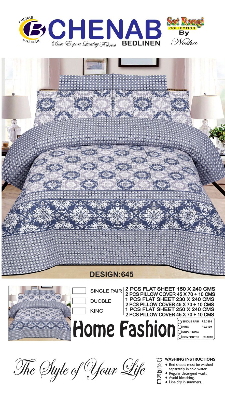 Chenab Cotton Bedsheet