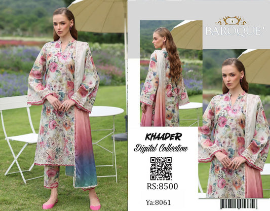 Baroque khaddar 3pc
