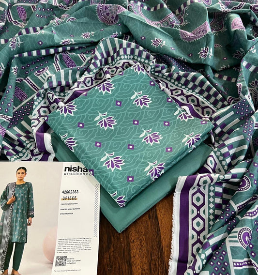 Nishat lawn 3pc