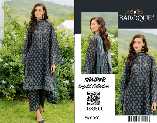 Baroque khaddar 3pc
