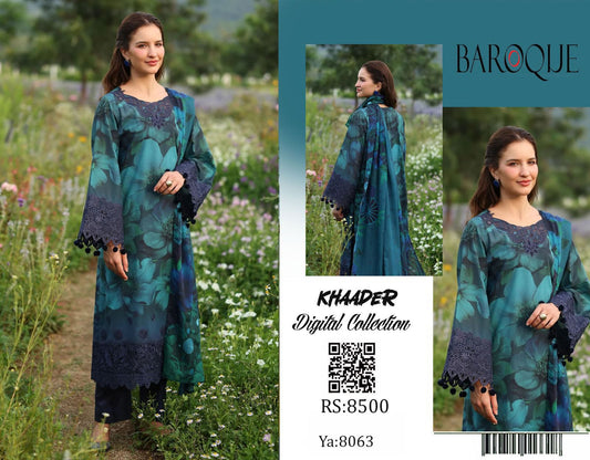Baroque khaddar 3pc