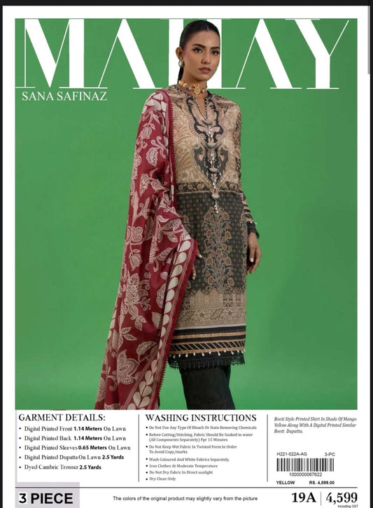 SANA SAFINAZ Lawn 3pc