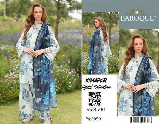 Baroque Khaddar 3pc