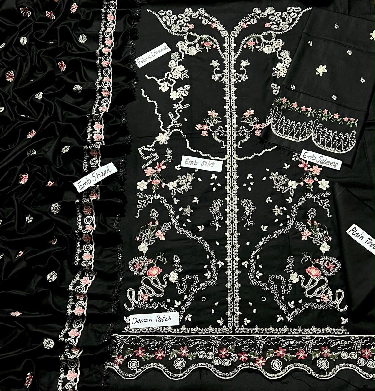 Qalamkar Dhanak 3pc