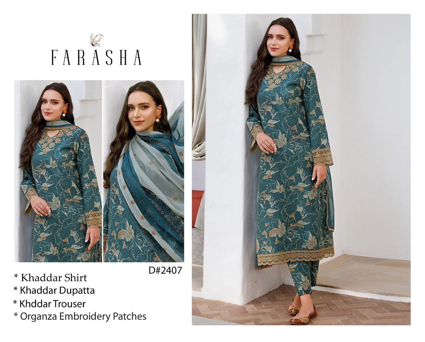 Farasha Khaddar 3pc