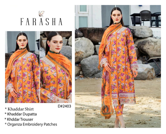Farasha Khaddar 3pc