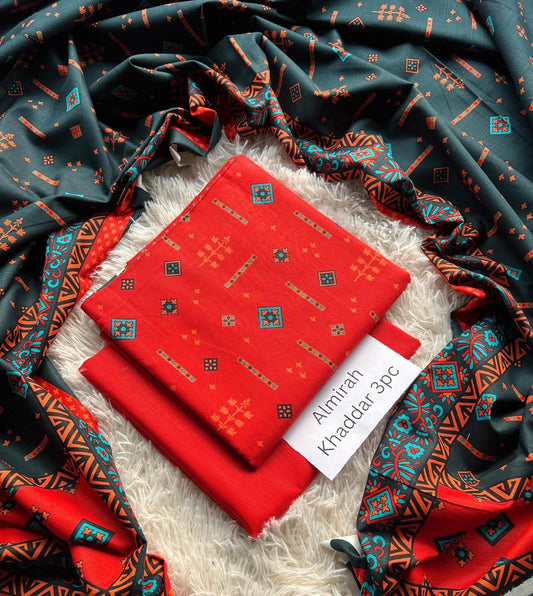 Chunri & Almirah Khaddar 3pc