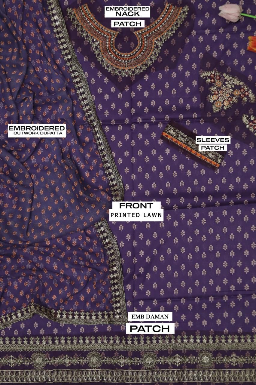 Maria B Lawn 3pc ( D 5002 )