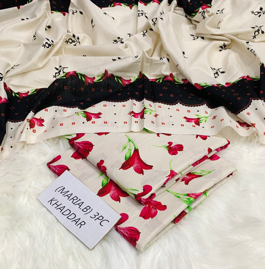 Maria B khaddar 3pc