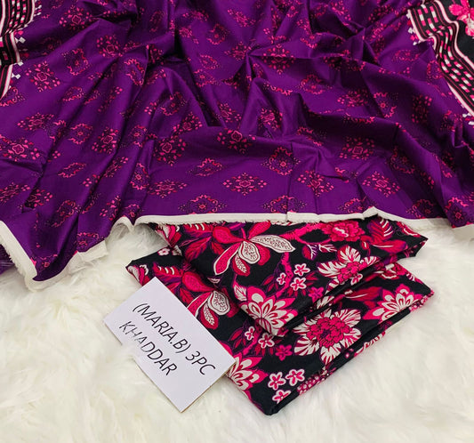 Maria B khaddar 3pc