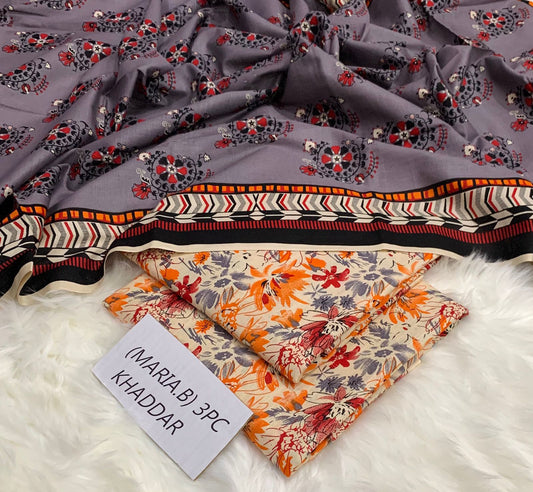 Maria B khaddar 3pc