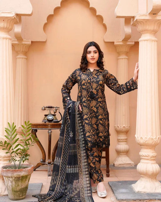 NISHA BY NISHAT Khaddar 3pc 521