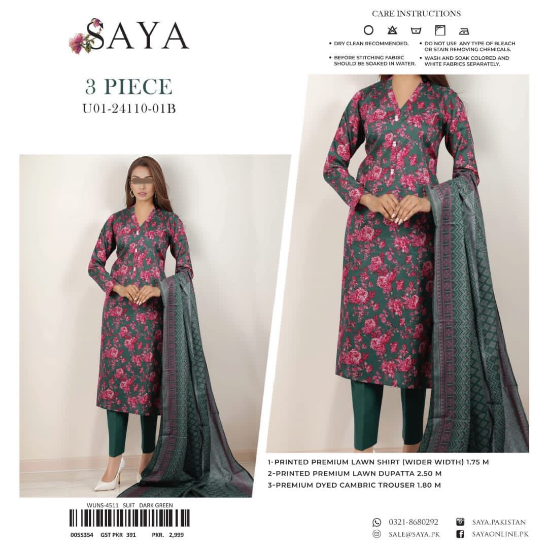 SAYA LAWN 3pc