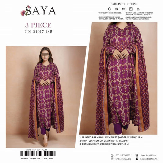 SAYA LAWN 3pc