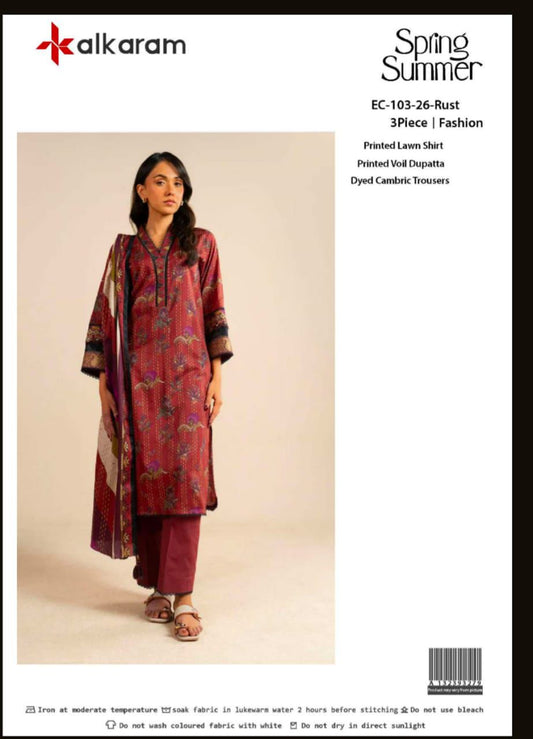 Alkaram Lawn 3pc