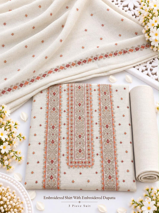 Embose Khaddar 3pc